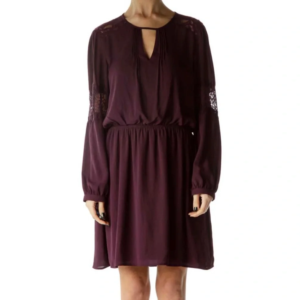 Express Black Lace Detail Long Sleeved Dress *NWT* - Picture 9 of 11
